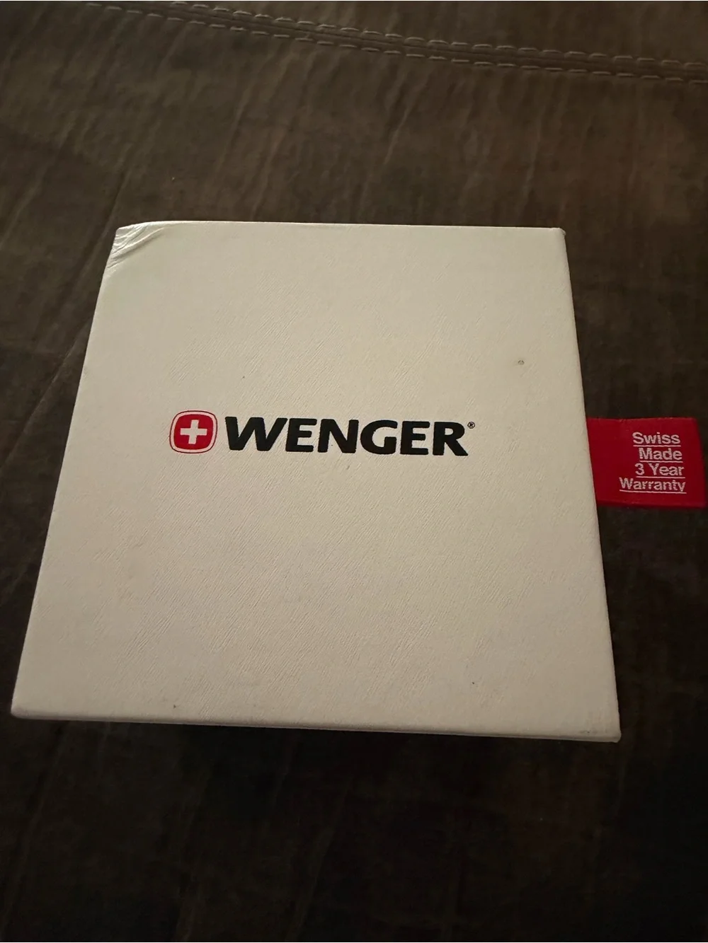 Wenger Black Watch with Blue Accents and Leather Strap